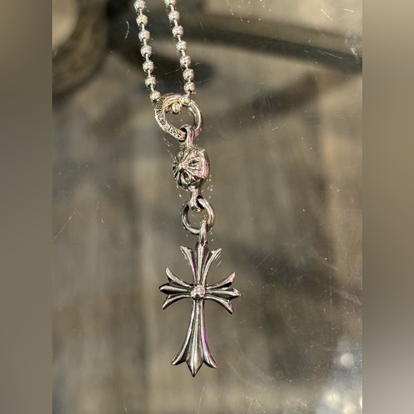 Authentic Chrome Hearts Baby Fat tiny Cross Ball Necklace - Picture 6 of 12